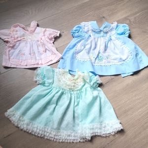 3 vintage baby dresses